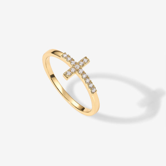 Gold Cross Ring